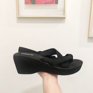 Y2K Platform Flip Flop Sandals Goth Chunky Strappy